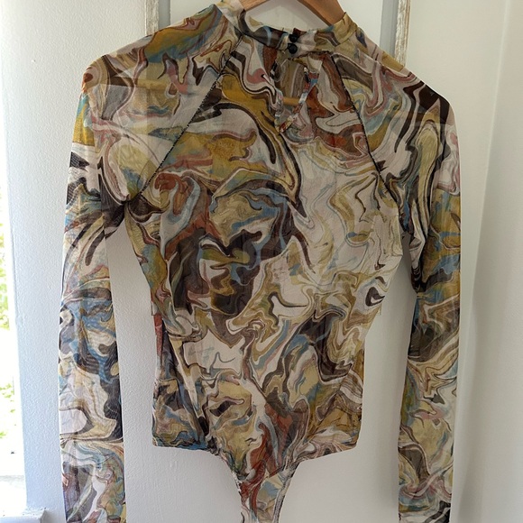 Fashion Nova Sheer Bodysuit - Picture 2 of 5